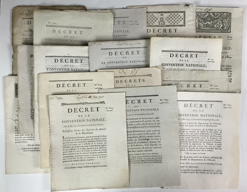 French Revolution. Army Administration and Organization, Acts of revolutionaries. 16 Pamphlets.  - Auction RARE BOOKS, PRINTS, MAPS AND DOCUMENTS. - Bado e Mart Auctions