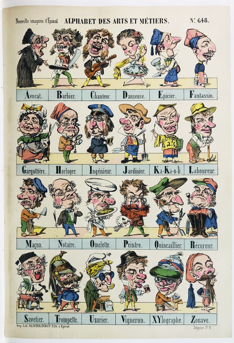 Epinal. Alphabet des Arts et Metiers.  - Auction Books, Autographs, Prints and Documents  [..]