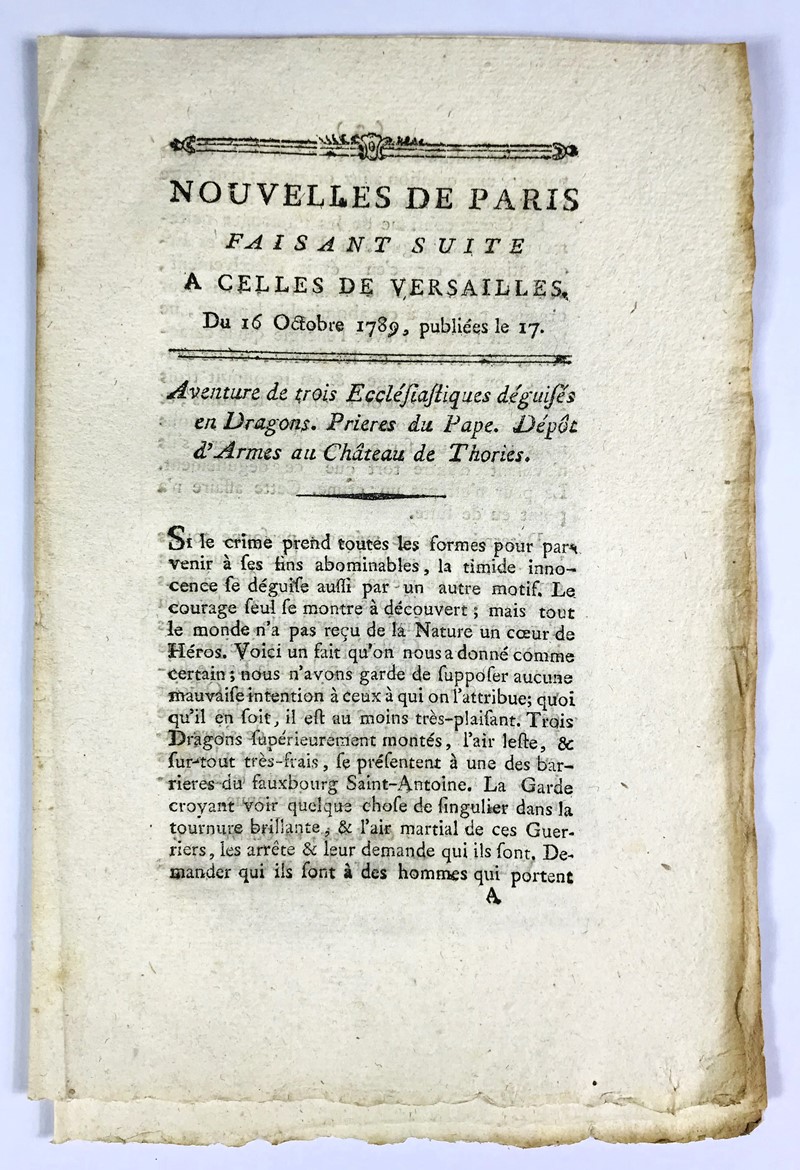 Slave Rebellion - Duke of Orleans. BEAULIEU. Nouvelles de Paris faisant suite &#224;  [..]