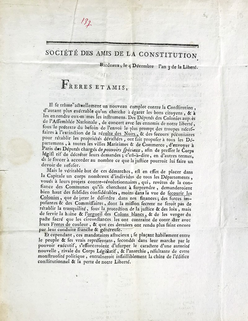 Slave Rebellion. AA.VV. Soci&#233;t&#233; des Amis de la Constitution.   [..]