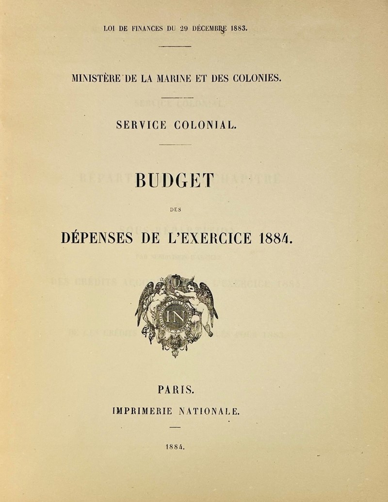 Colonial Finance. PEYRON. Ministere de la Marine et des Colonies. Service colonial.  [..]