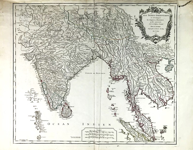 DELAHAYE - DE VAUGONDY. Les Indes Orientales.  - Asta RARE BOOKS, AUTOGRAPHS, MAPS  [..]