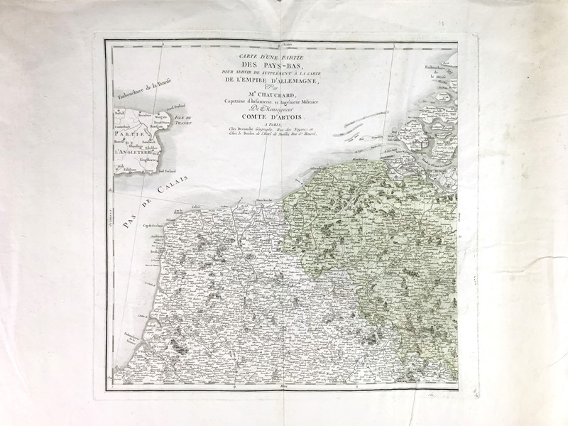 Netherlands. CHAUCHARD. Carte d’una Partie des Pays-Bas, pour servir de Supplément  [..]