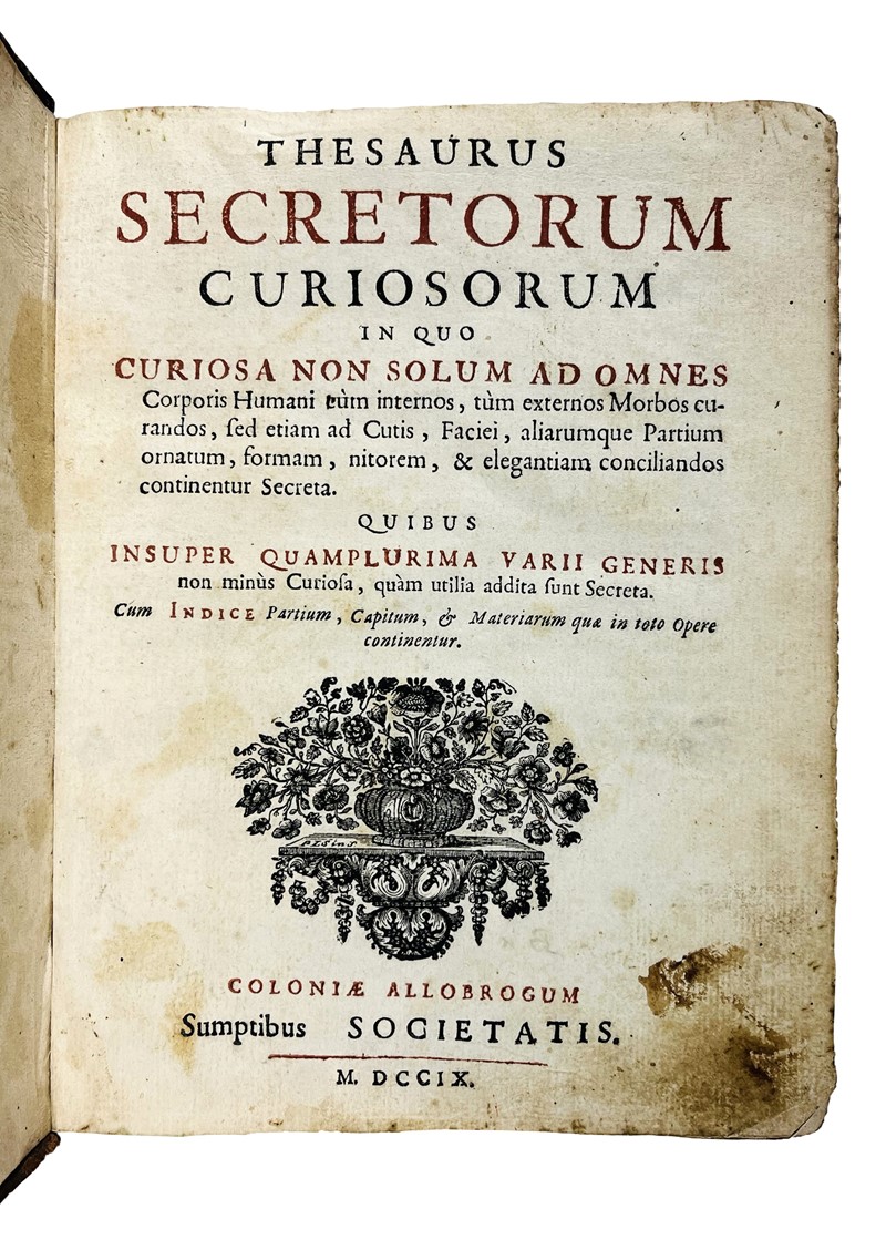 Alchemy-Secrets. Thesaurus Secretorum Curiosorum &amp; MUSITANO. De morbis mulierum  [..]