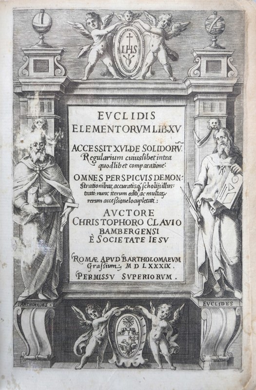 Euclid. Euclidis Elementorum Lib. XV.  (1589)  - Auction FINE BOOKS, PRINTS AND  [..]