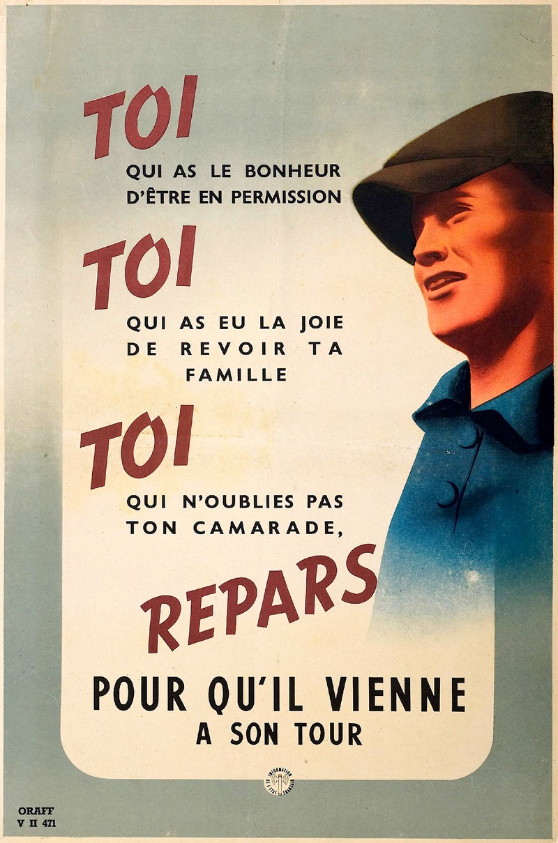 Work in Germany during World War II. Toi qui as le bonheur d’être  [..]