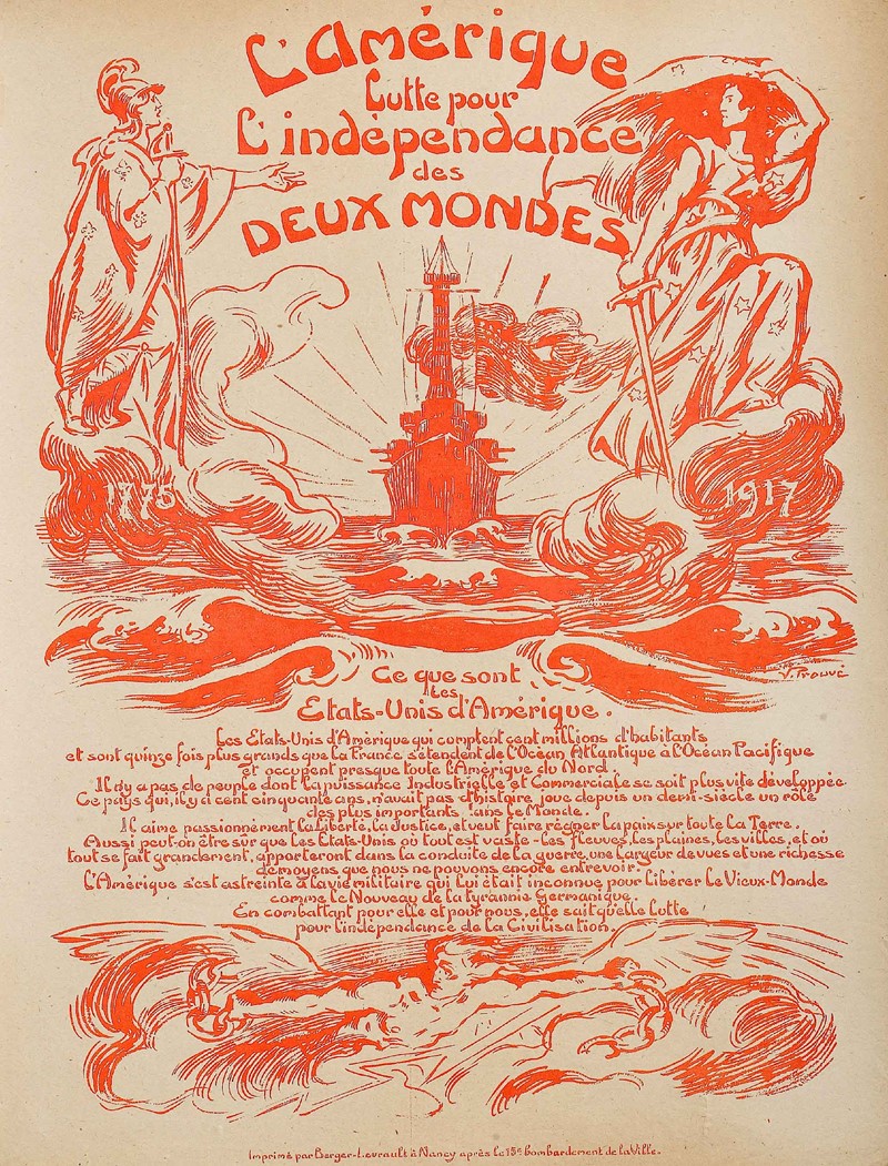 WWI Poster. PROUVÉ. L’Amérique lutte pour l’indépendance  [..]