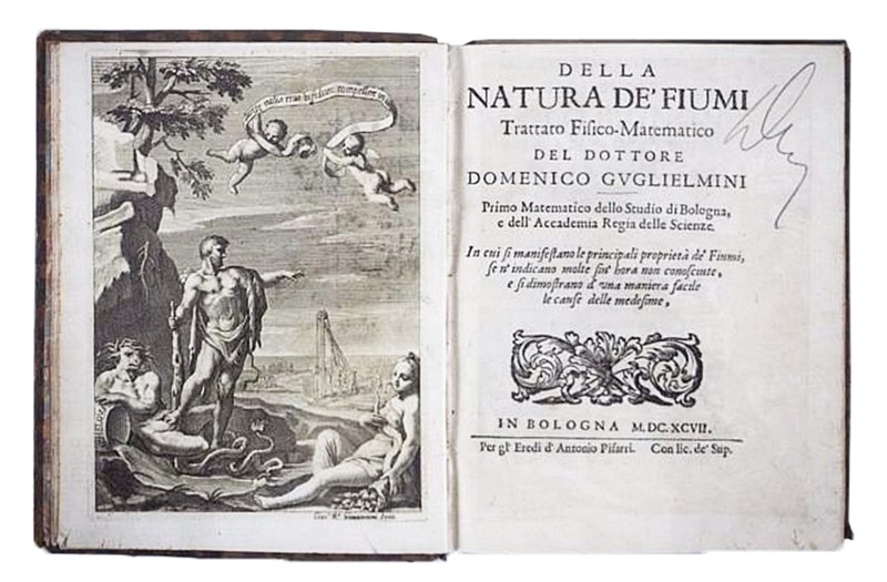 Hydraulics - Technology. GUGLIELMINI. Della Natura de&#39; Fiumi.  - Auction Fine Books, Manuscripts, Prints and Autographs - Bado e Mart Auctions