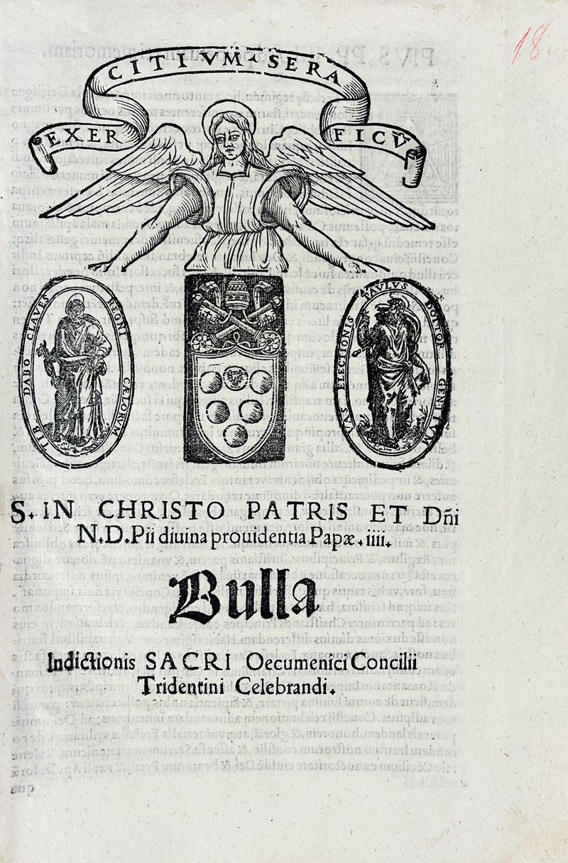 Council of Trent. Pope PIUS IV. S. In Christo Patris et D&#241;i N.D. Pii divina  [..]