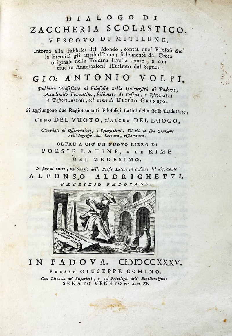 Philosophy &amp; Rhetoric. ZACCHERIA. Dialogo di Zaccheria scolastico, vescovo  [..]