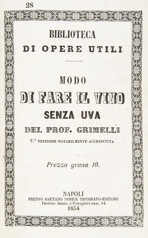 Wine. Miscellany with 3 works.  - Auction FINE BOOKS, PRINTS AND PHOTOGRAPHS. -  [..]