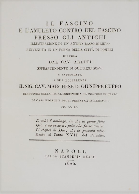 Amulets. ARDITI. Il fascino e l&#39;amuleto...  - Auction Fine Books, Manuscripts, Prints and Autographs - Bado e Mart Auctions
